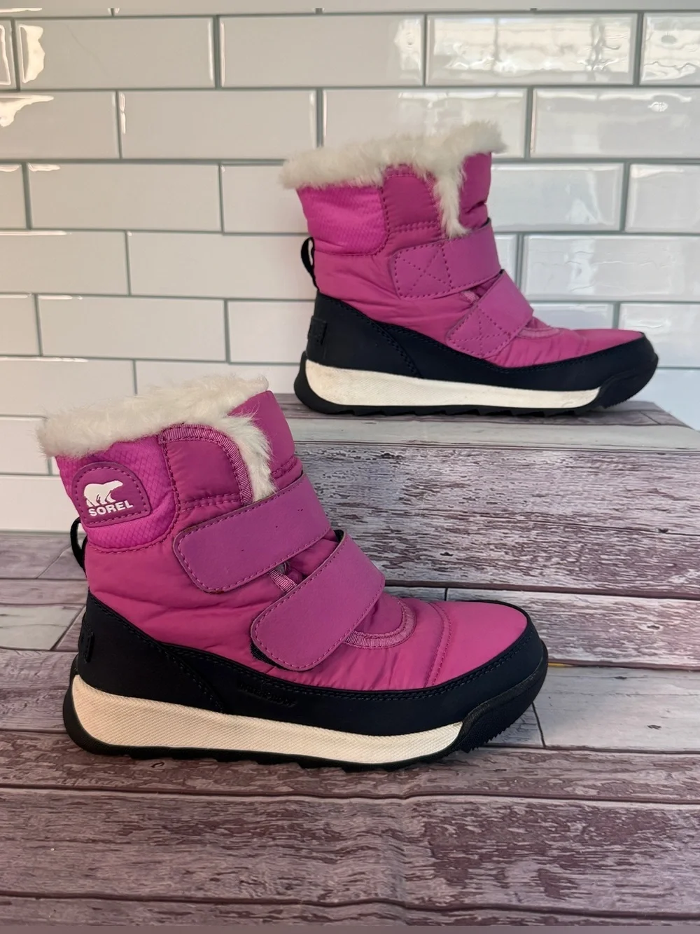 Sorel Youth Whitney II Waterproof Winter Boots in Deep Pink 💕size 13